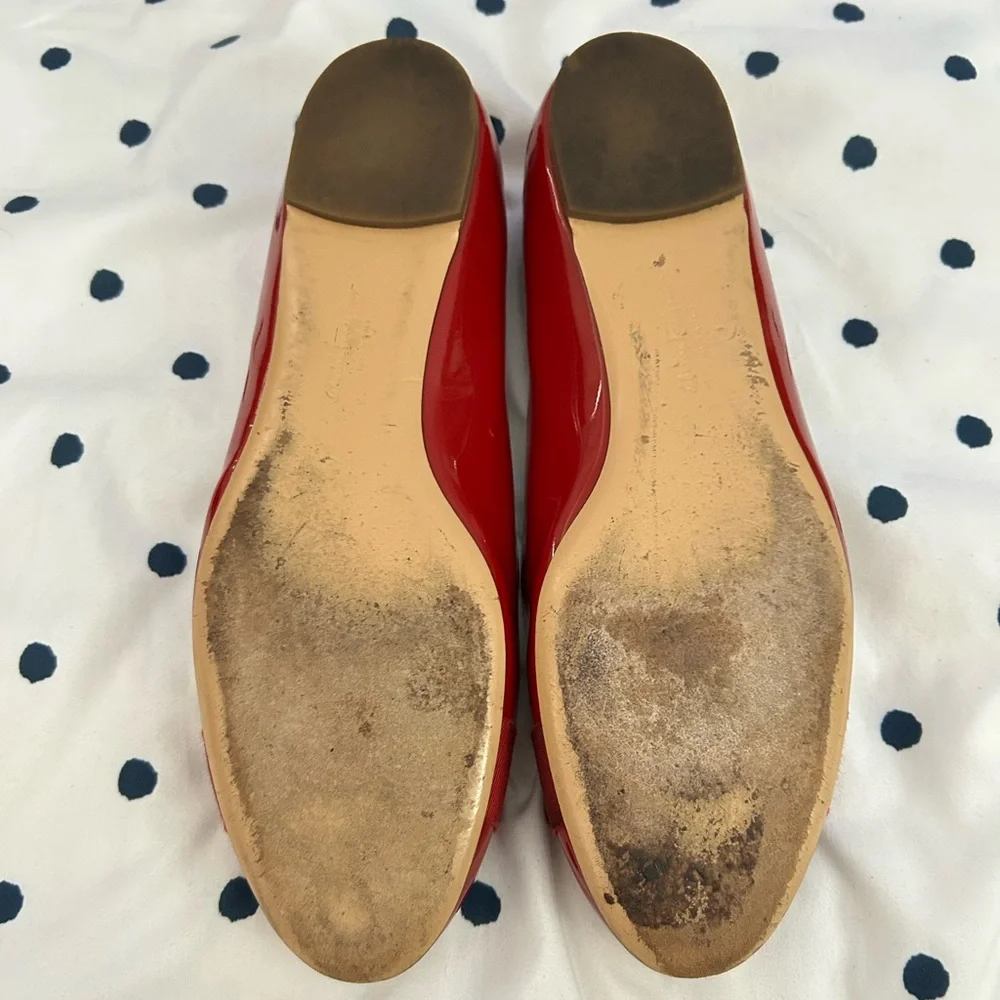 Salvatore Ferragamo cherry red bow ballet flats - Picture 5 of 8